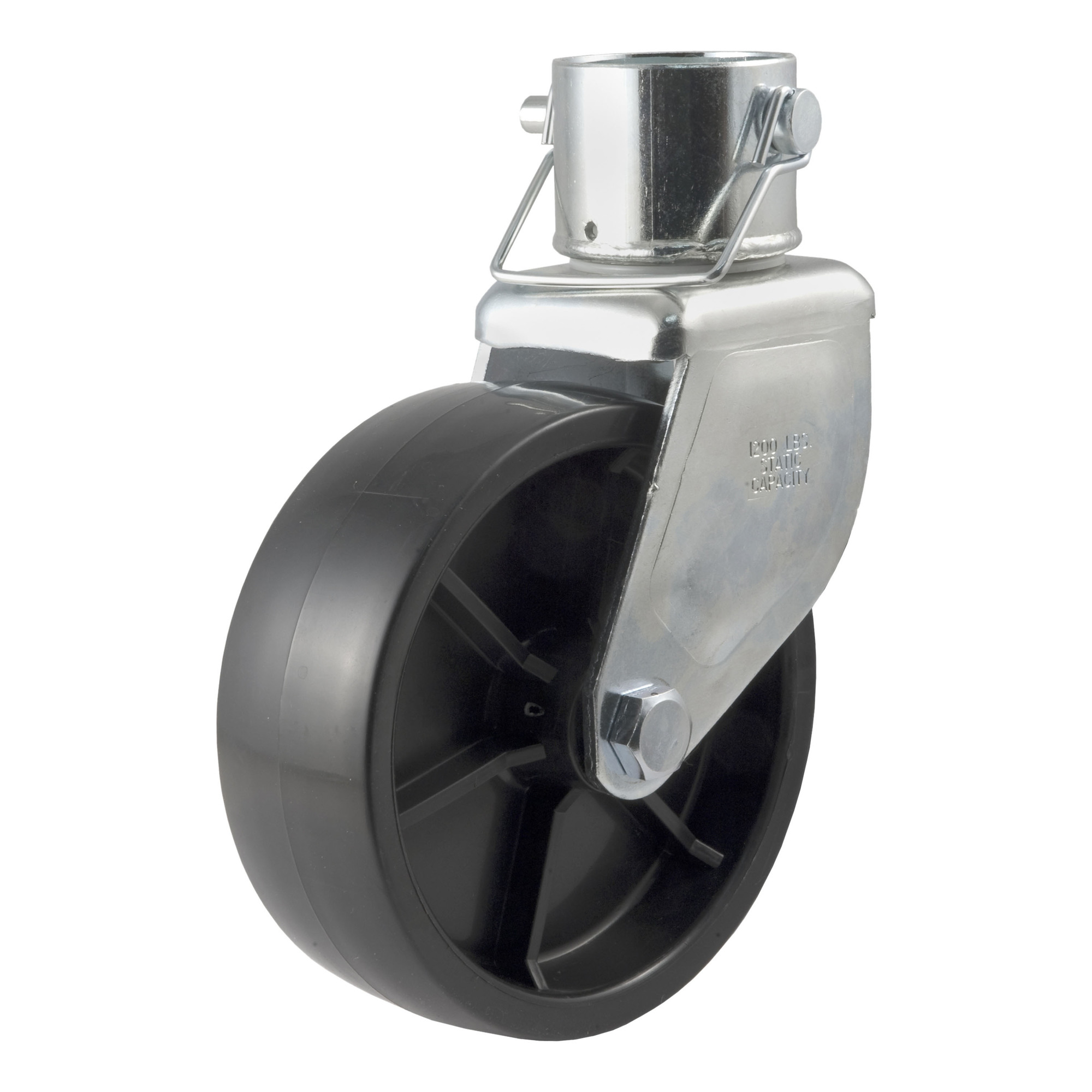 Curt Manufacturing, 6in. Jack Caster Fits 2in. Tube, 1200 lbs., Model# 28276